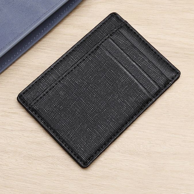 フラグメント ケース 薄型多機能ブラックカードケース 大容量収納タイプ