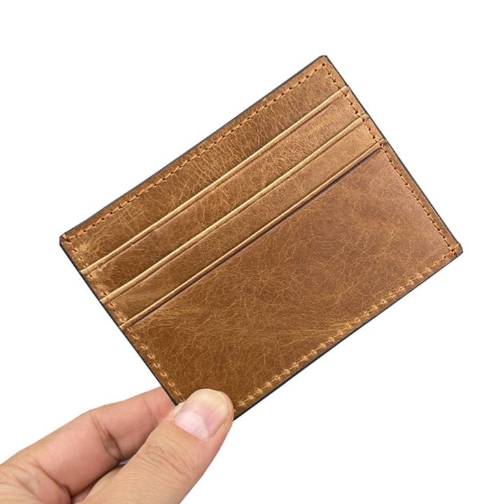 フラグメント ケース 薄型多機能革製カーキカードケース