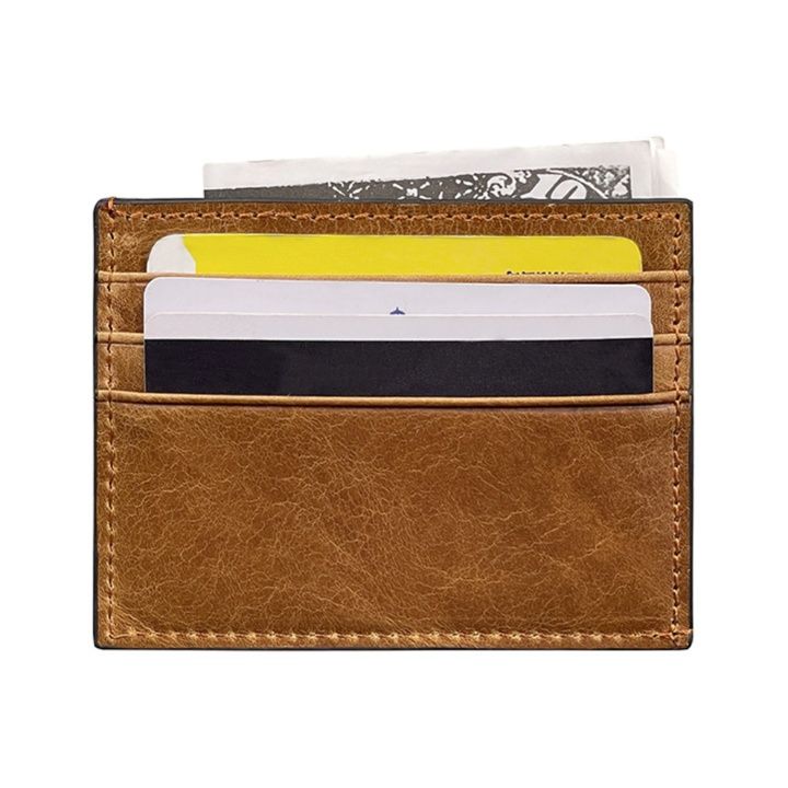 フラグメント ケース 薄型多機能革製カーキカードケース