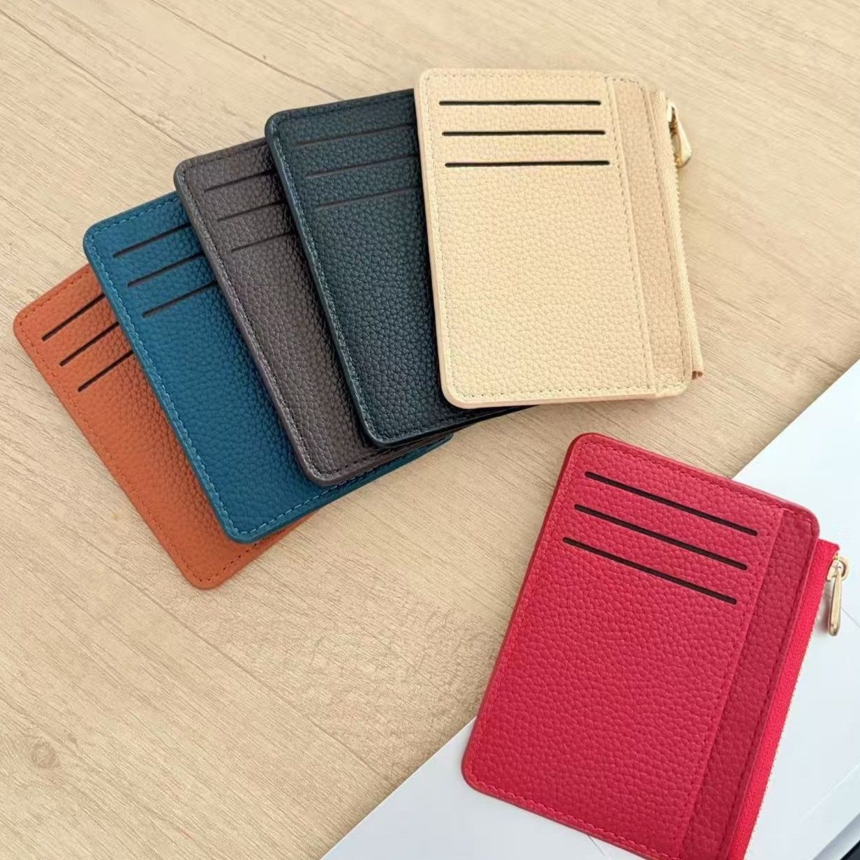 フラグメント ケース ファスナー付き薄型クレジットカードケース 小銭入れ