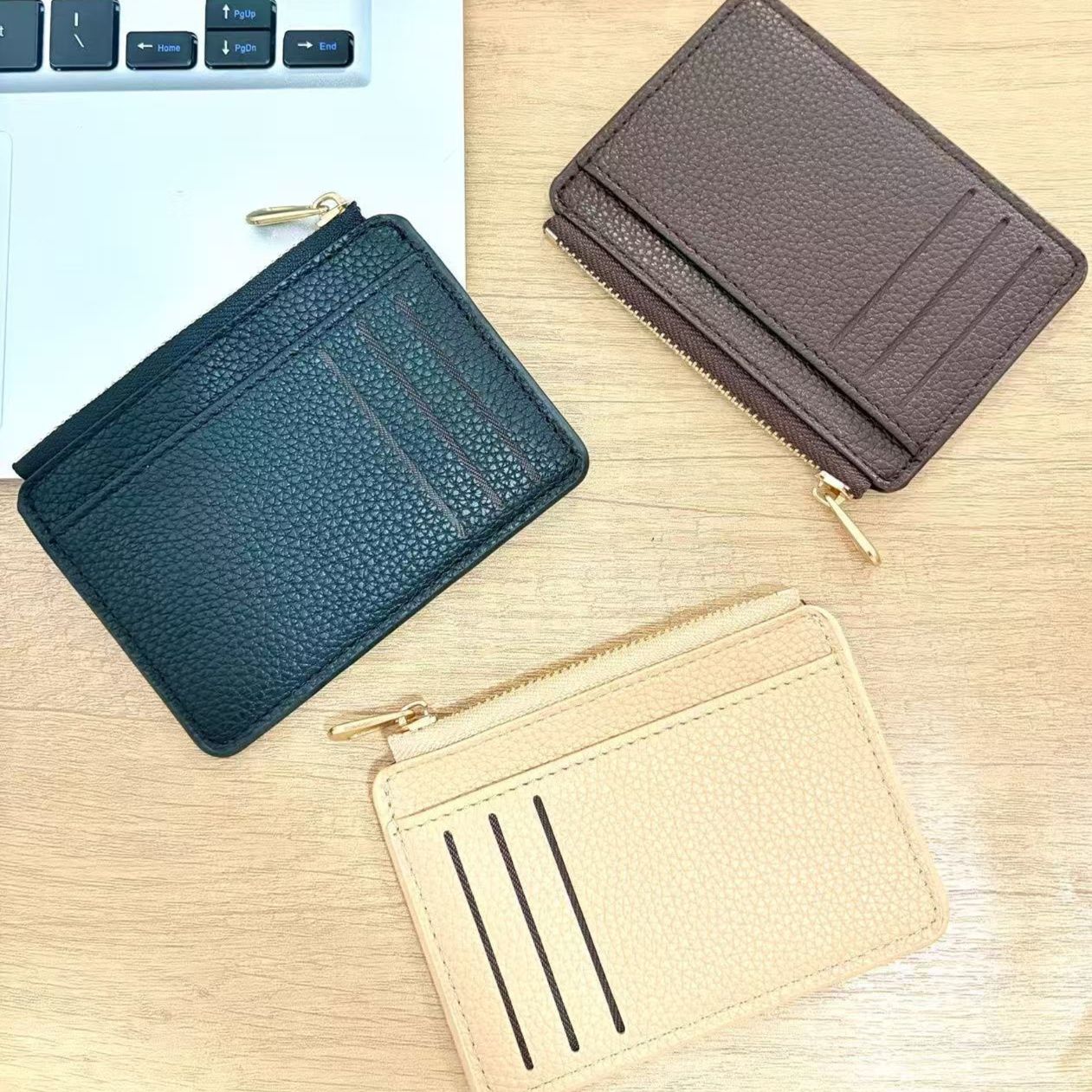 フラグメント ケース ファスナー付き薄型クレジットカードケース 小銭入れ