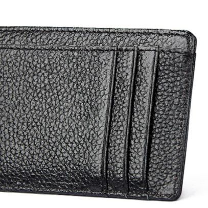 フラグメント ケース 型押しレザー薄型マルチポケット付きクレジットカードケース