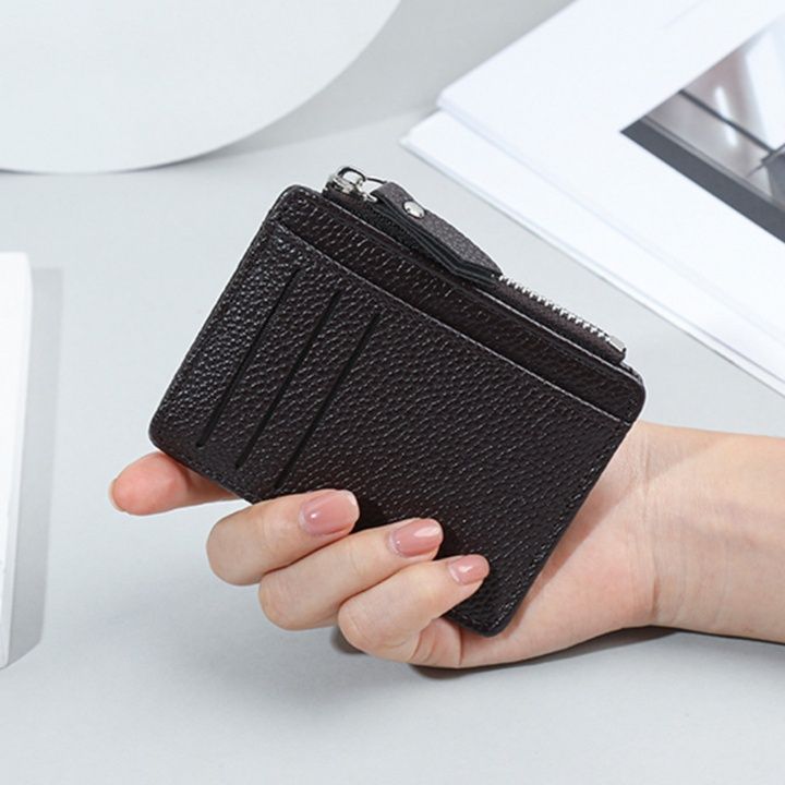 フラグメント ケース シボ型押し多機能コインカード収納ブラックケース