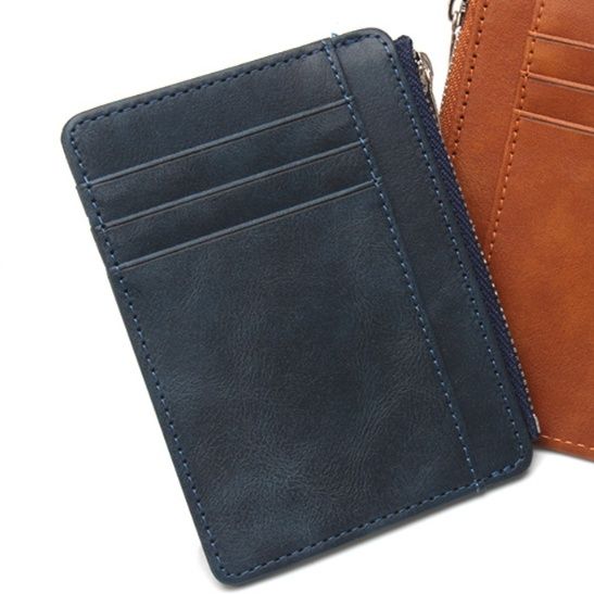 フラグメント ケース 本革多機能ファスナー付きクレジットカードケース