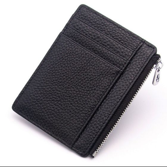 フラグメント ケース 小銭入れ付き薄型カード収納ブラックケース