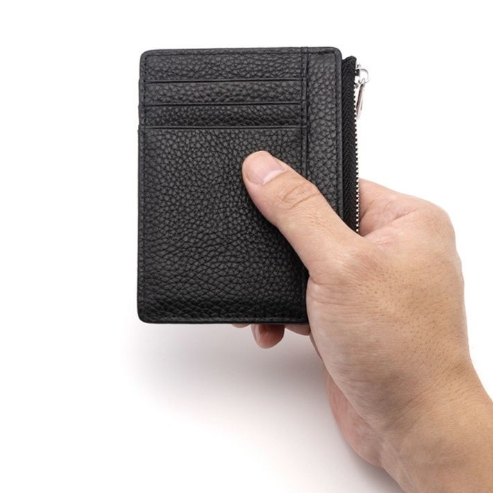 フラグメント ケース 小銭入れ付き薄型カード収納ブラックケース