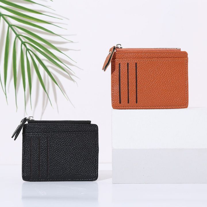 フラグメント ケース 型押し調多機能ジップ付きクレジットカードケース