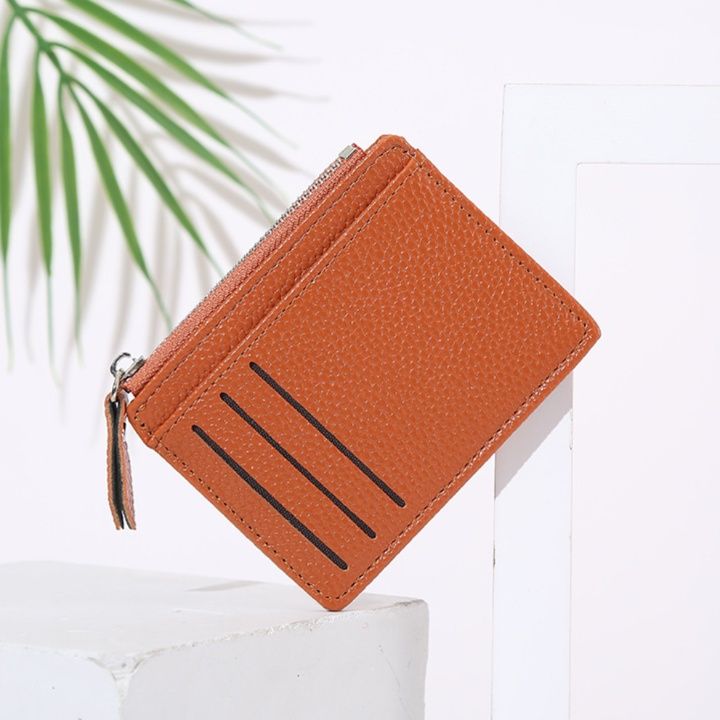 フラグメント ケース 型押し調多機能ジップ付きクレジットカードケース