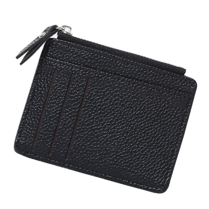 フラグメント ケース 型押し調多機能ジップ付きクレジットカードケース