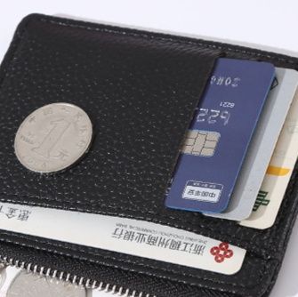 フラグメント ケース 型押し調多機能ジップ付きクレジットカードケース