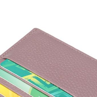 フラグメント ケース  ピンク 型押しレザー多機能カード収納