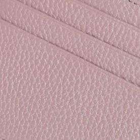 フラグメント ケース  ピンク 型押しレザー多機能カード収納