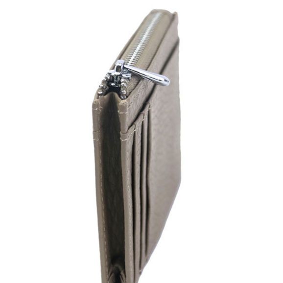 フラグメント ケース グレー シンプル薄型カードケース小銭入れ付き