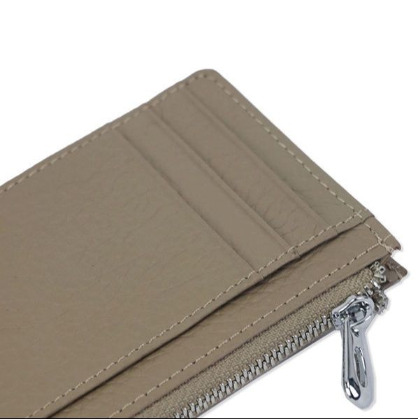 フラグメント ケース グレー シンプル薄型カードケース小銭入れ付き