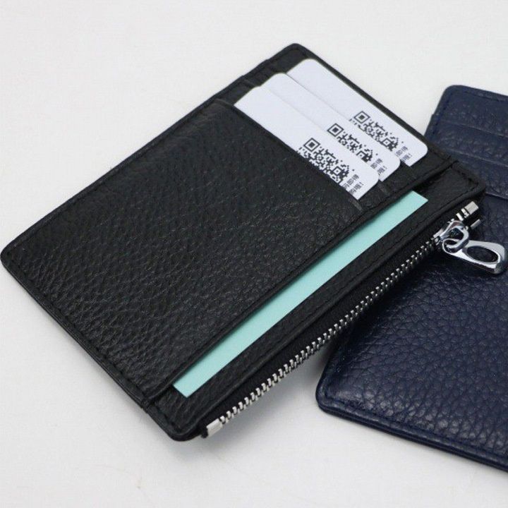 フラグメント ケース ブルー 本革シボ型押しファスナー付き