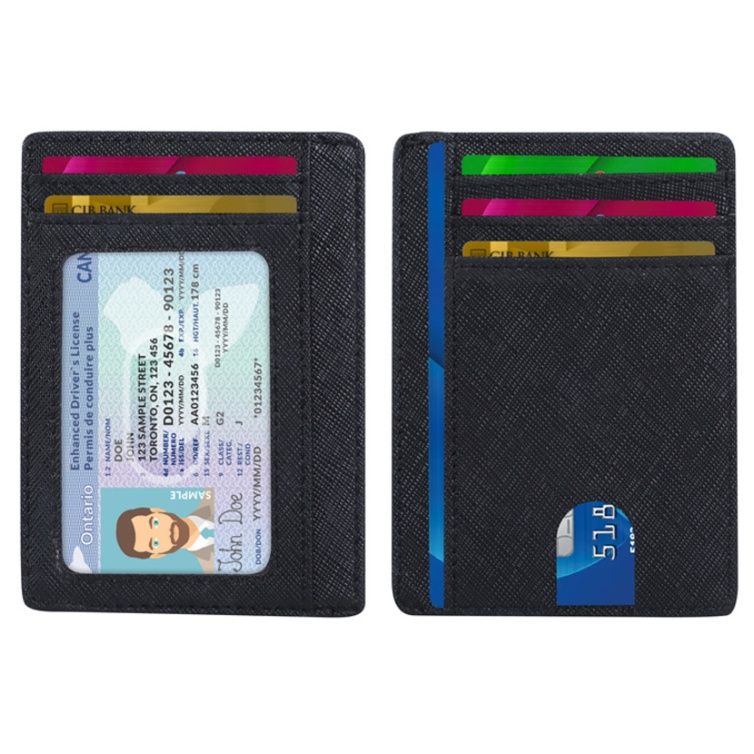 フラグメント 薄型多機能クレジットカードケース身分証明書窓付き