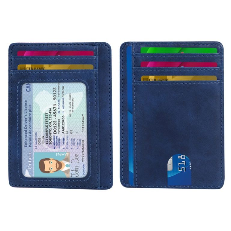 フラグメント 薄型多機能クレジットカードケース身分証明書窓付き