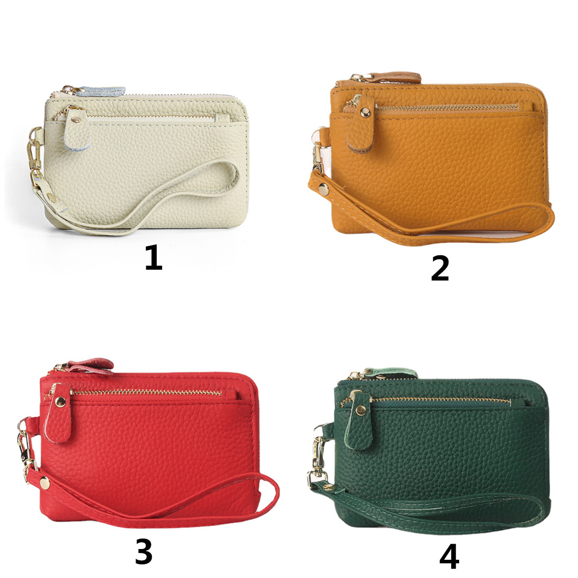 フラグメント ケース 本革クレジットカードケース ストラップ付き多機能小銭入れ