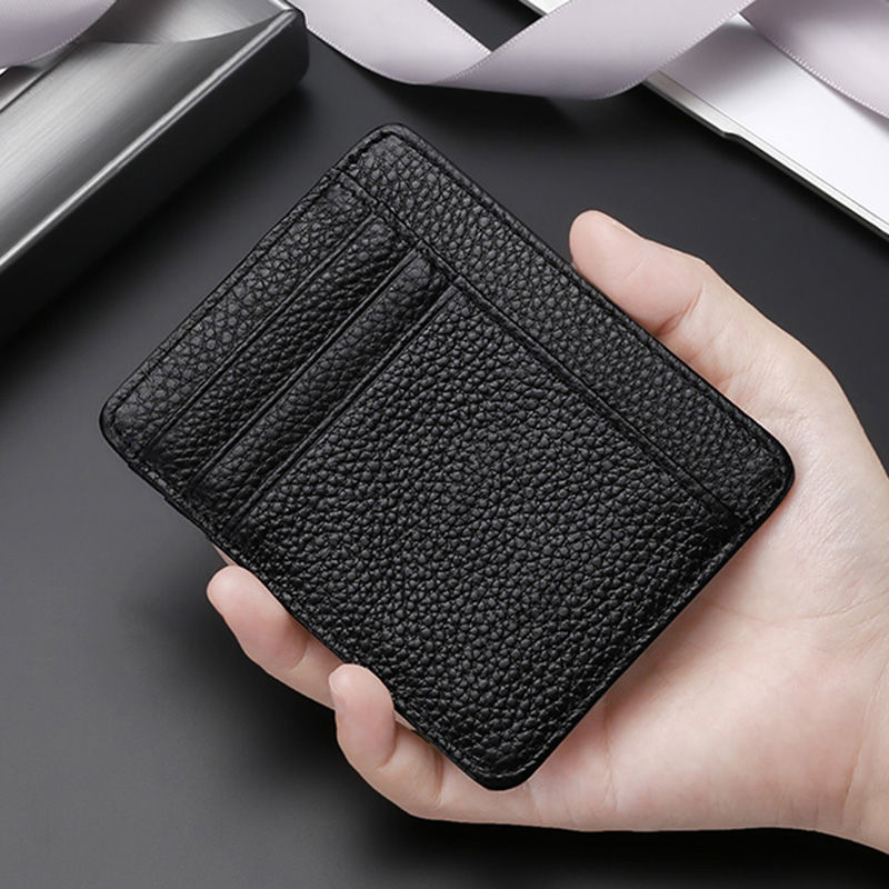 フラグメント ケース ブラック シュリンクレザー薄型カード収納