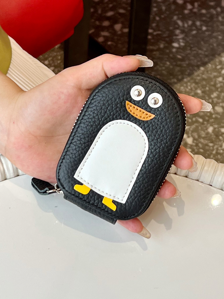 フラグメントケース 動物モチーフ ファスナー名刺入れ