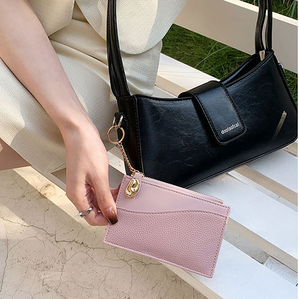 フラグメント ケース 新作レディース多機能クレジットカードケース小銭入れ付きキーリング