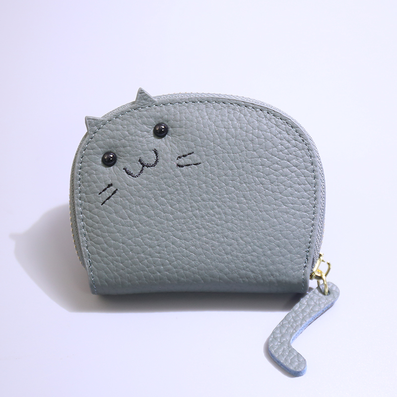 フラグメント ケース 猫の顔ミニポーチ型カードケース