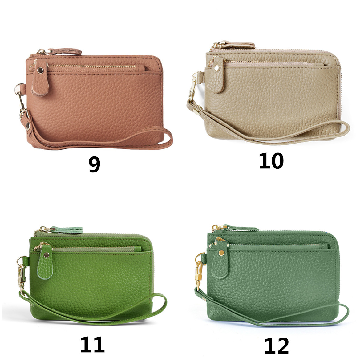 フラグメント ケース 本革クレジットカードケース ストラップ付き多機能小銭入れ