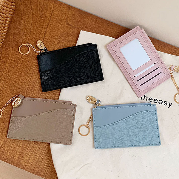 フラグメント ケース 新作レディース多機能クレジットカードケース小銭入れ付きキーリング