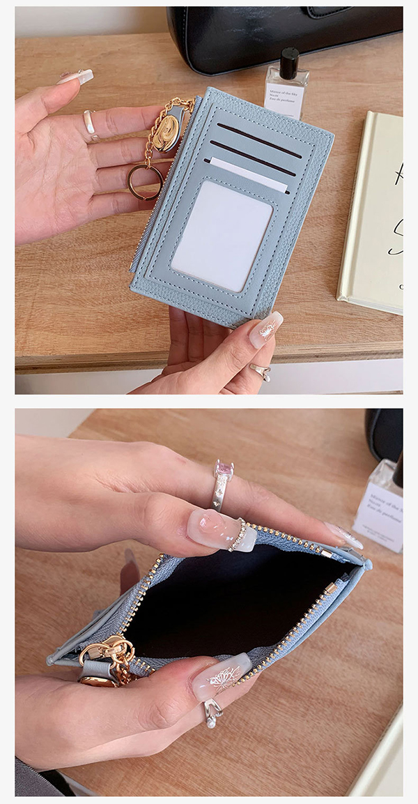 フラグメント ケース 新作レディース多機能クレジットカードケース小銭入れ付きキーリング