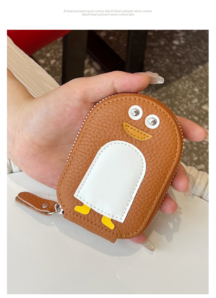 フラグメントケース 動物モチーフ ファスナー名刺入れ