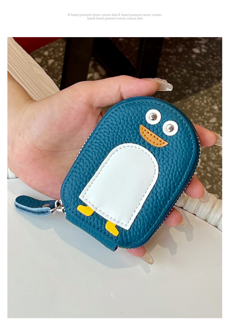 フラグメントケース 動物モチーフ ファスナー名刺入れ