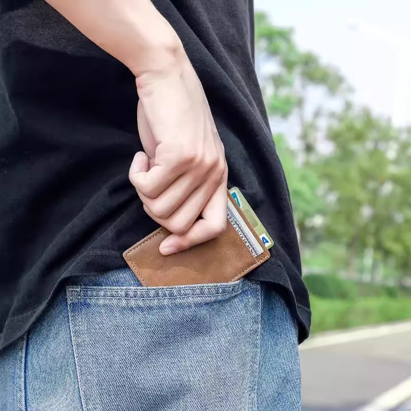 フラグメントケース 薄型本革ミニマル財布
