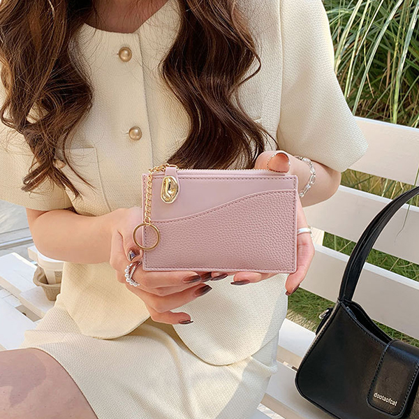 フラグメント ケース 新作レディース多機能クレジットカードケース小銭入れ付きキーリング