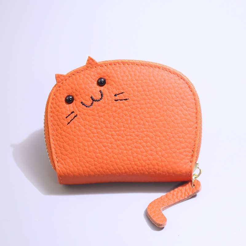 フラグメント ケース 猫の顔ミニポーチ型カードケース