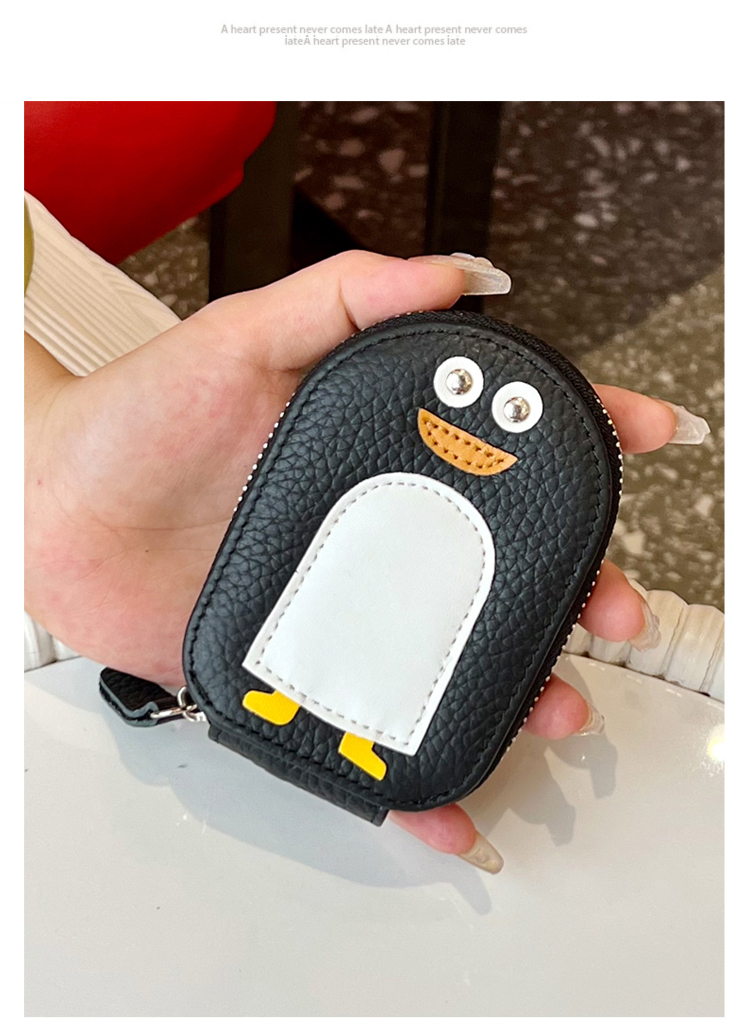 フラグメントケース 動物モチーフ ファスナー名刺入れ