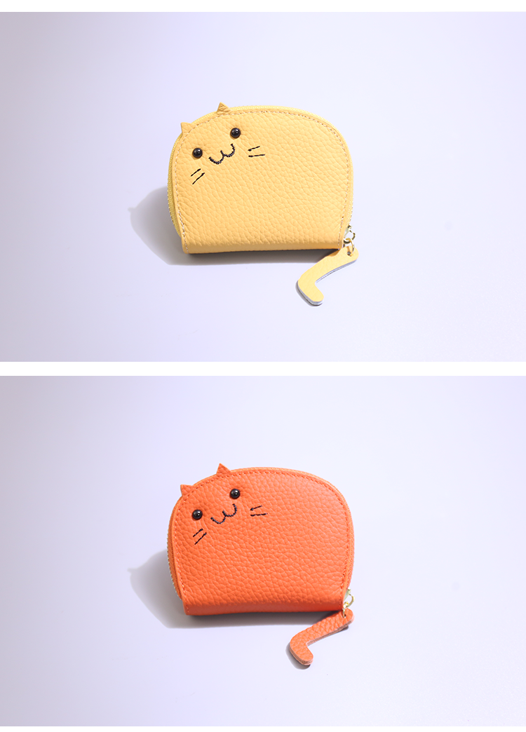 フラグメント ケース 猫の顔ミニポーチ型カードケース