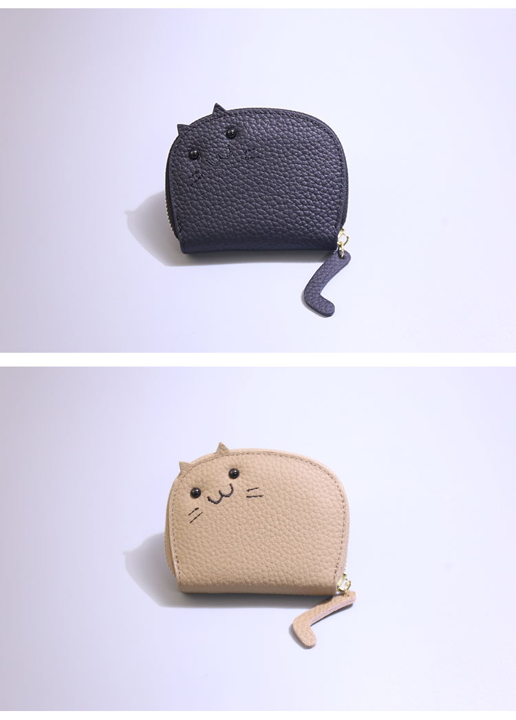 フラグメント ケース 猫の顔ミニポーチ型カードケース