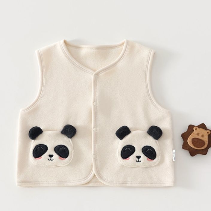 スリーパー 可愛い刺繍入り袖なしスリーパーベスト