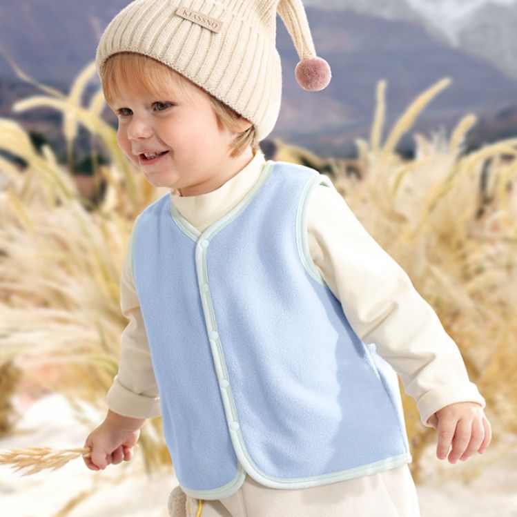 スリーパー 子供用二層構造フリースベスト型スリーパー