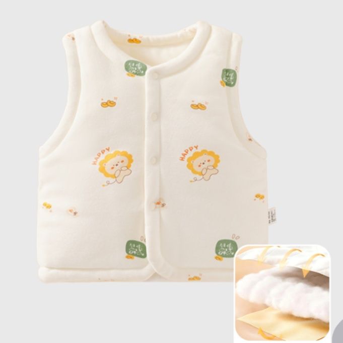 スリーパー 赤ちゃん用刺繍入り厚手ベスト型スリーパー