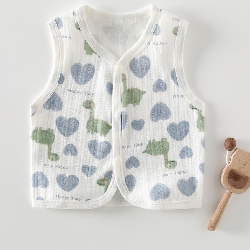 スリーパー 愛らしい柄ノースリーブ薄手ベスト