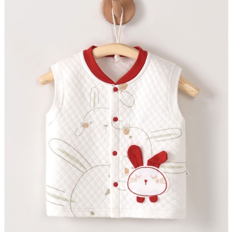 スリーパー うさぎ刺繍キルト地ベビースリーパー