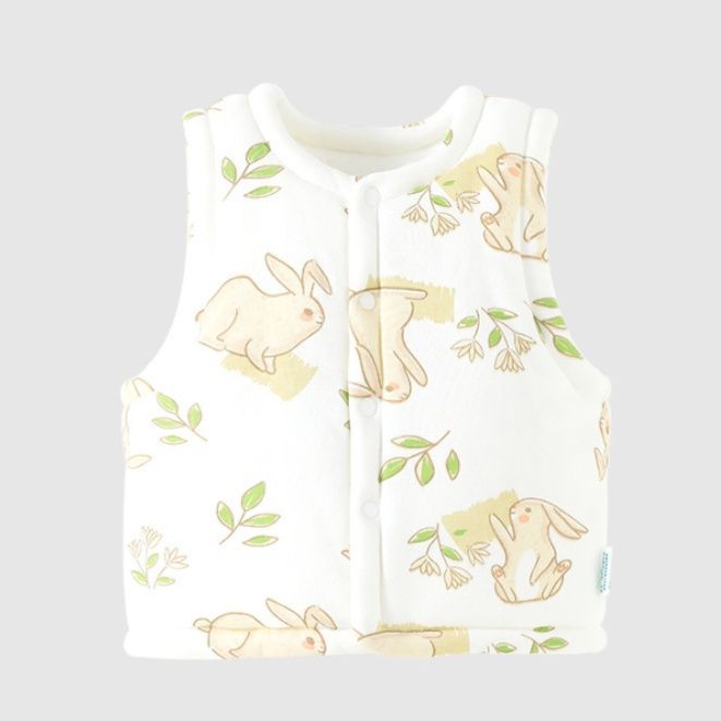 スリーパー 可愛い動物柄厚手ベスト型スリーパー