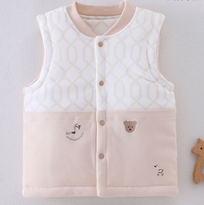 スリーパー 着脱簡単スナップボタン付きベビースリーパーベスト
