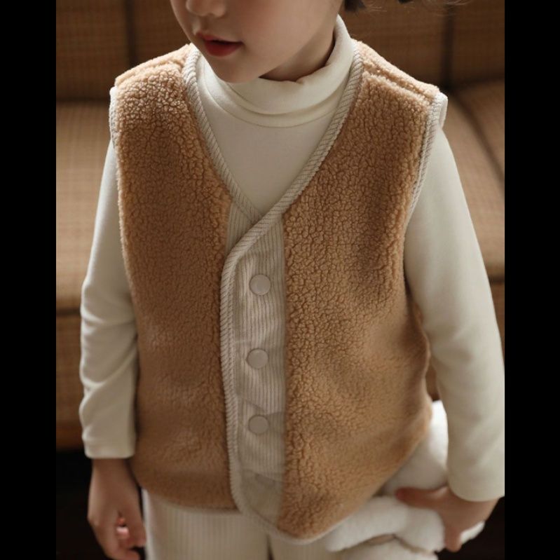 スリーパー 子供用もこもこボア厚手ベストスリーパー