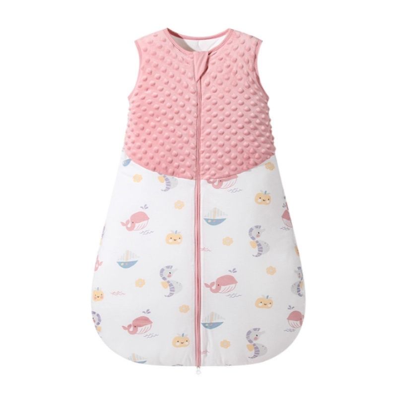 スリーパー ふわふわキルト赤ちゃん用袖なしスリーパー