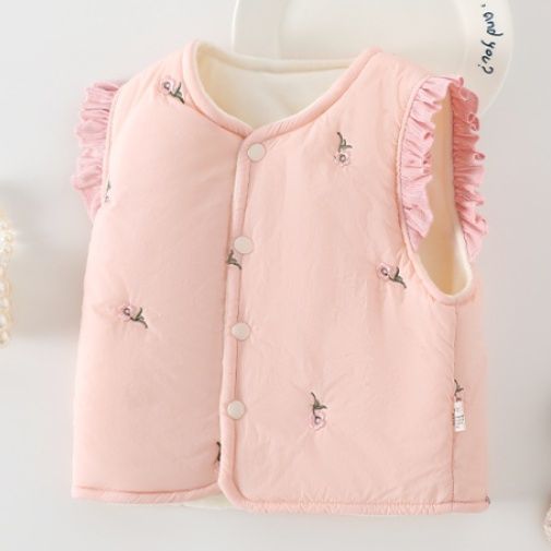 スリーパー ベビー用フリル付きベストスリーパー