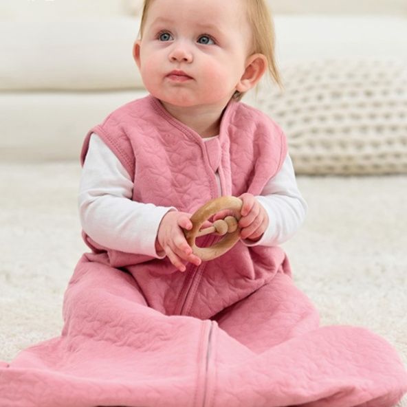 スリーパー 綿混紡キルト生地ベビースリーパー