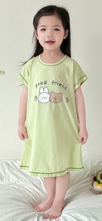 スリーパー うさぎとくまの仲良し半袖スリーパー