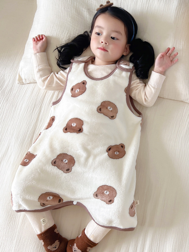スリーパー 可愛い動物柄ベスト型スリーパー2歳用